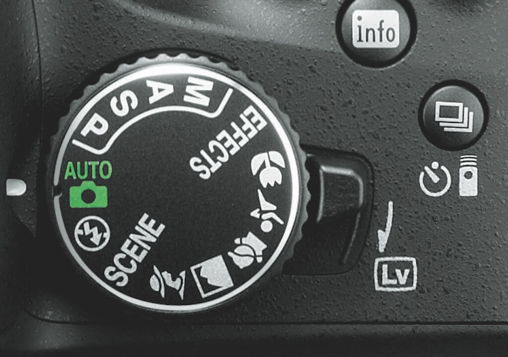 Moduswahlrad Nikon D5200